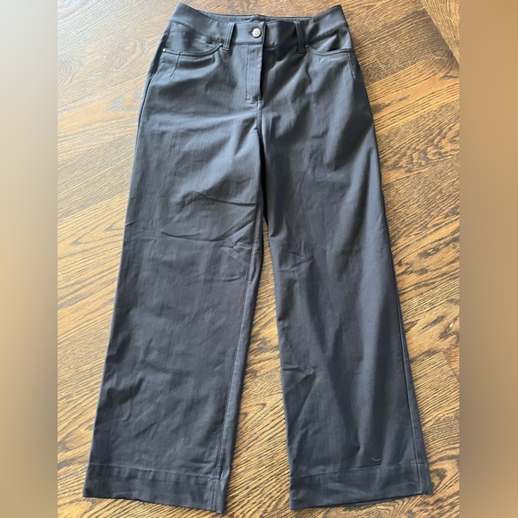 Woman Lululemon 26 wide leg pocket pants stretch city sleek 5 pocket ankle - Picture 2 of 10